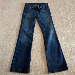 7 For All Mankind Dark Blue Flare Jeans